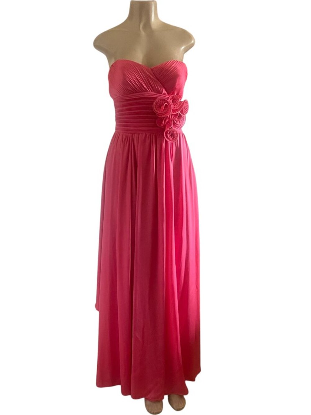 Va Va Voom Fuchsia Pink Strapless Sweetheart Formal Gown Maxi Dress S